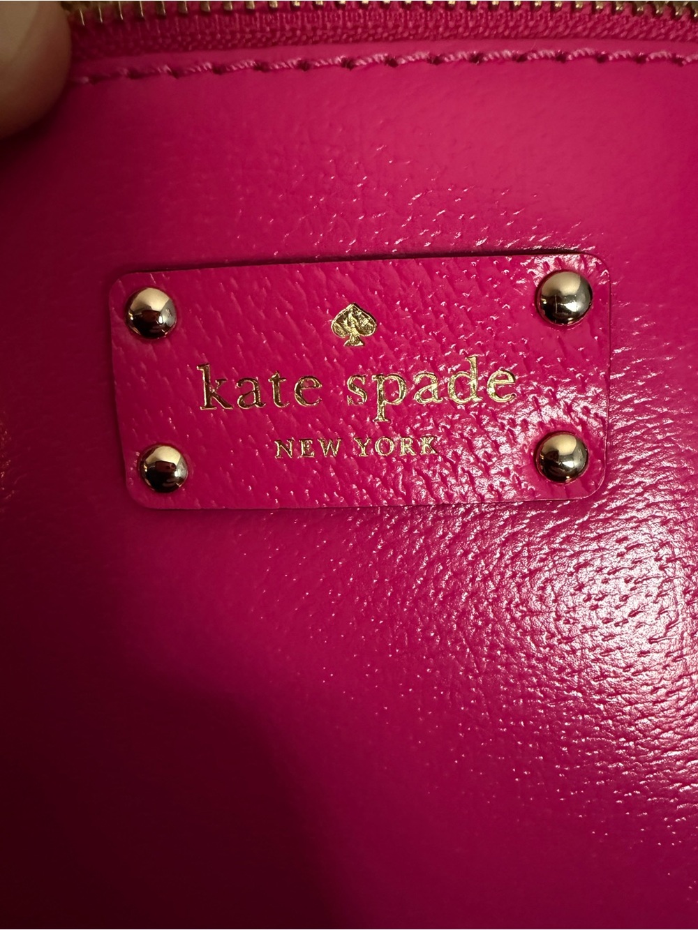 NWOT Kate Spade Hot Pink Pebbled Leather Dome Satchel - Picture 4 of 14